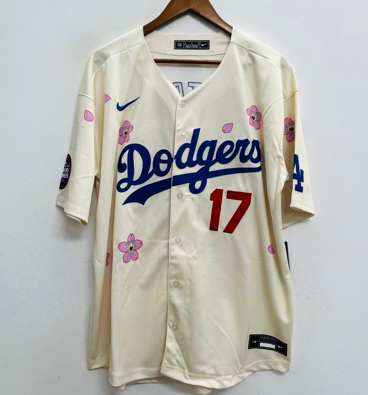 Shohei Ohtani Los Angeles Dodgers Official MLB Nike jersey flowers