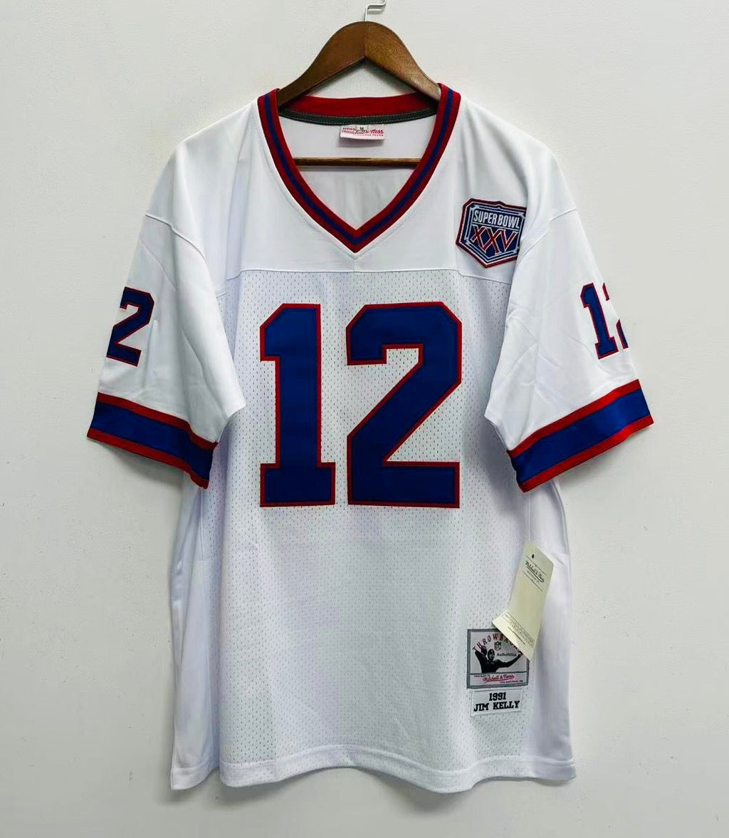 Jim Kelly Buffalo Bills Official NFL Super Bowl XXV Mitchell & Ness Jersey