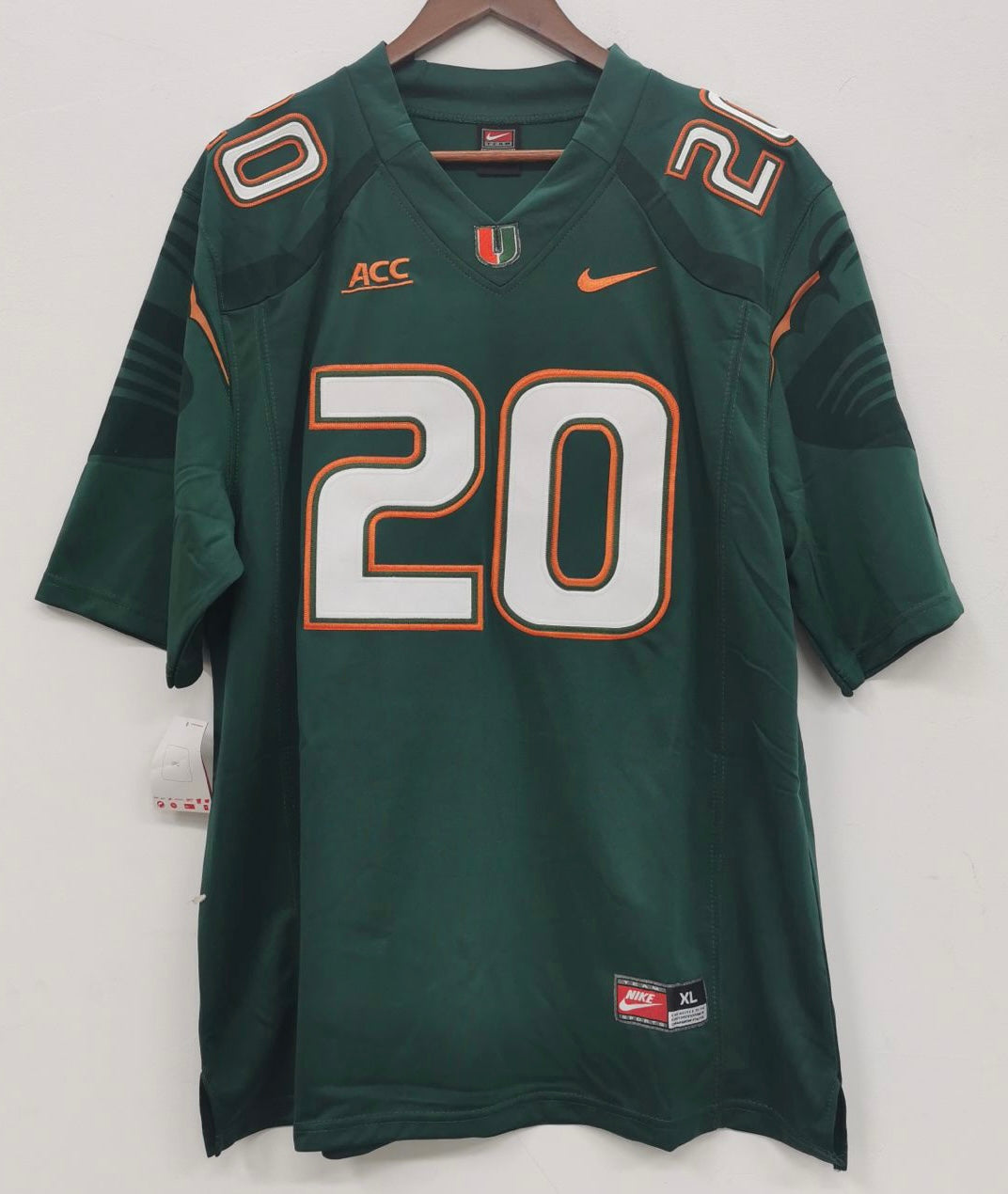 Ed Reed Miami Hurricanes Official NCAA Nike Jersey Green
