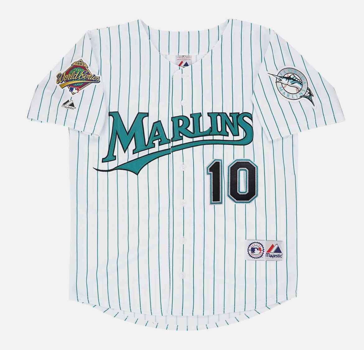 Gary Sheffield Florida Marlins 1997 Official MLB Jersey Majestic white