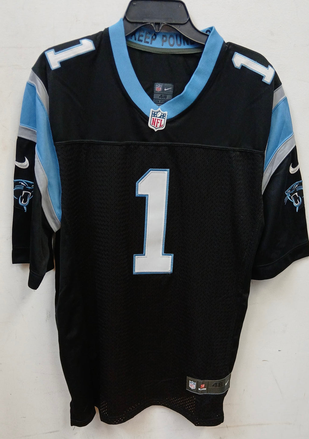 Cam Newton Carolina Panthers Official NFL NIKE Jersey black