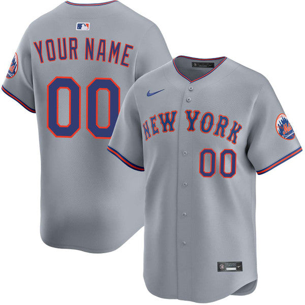 Any Name and Number customized YOUTH KIDS New York Mets Official MLB Nike jersey gray