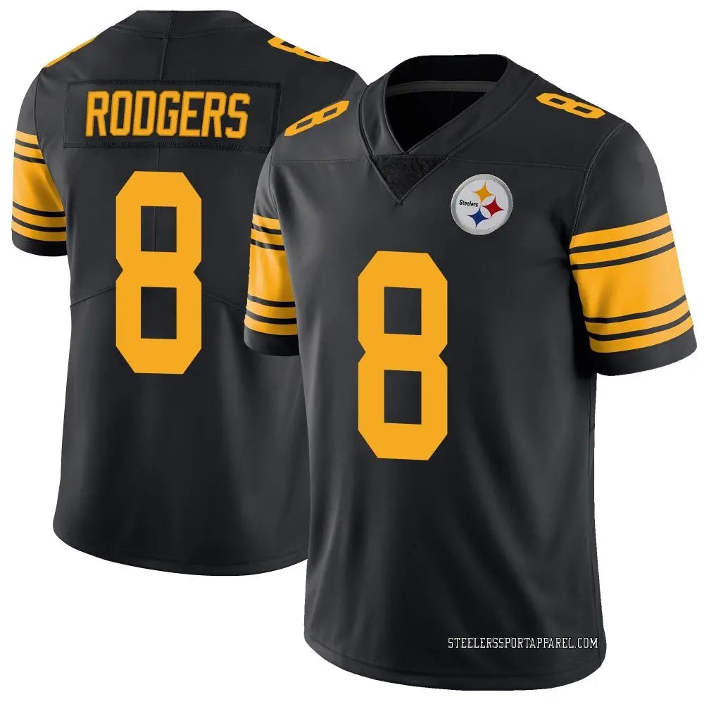 Aaron Rodgers Pittsburgh Steelers Official NFL Nike color rush Jersey