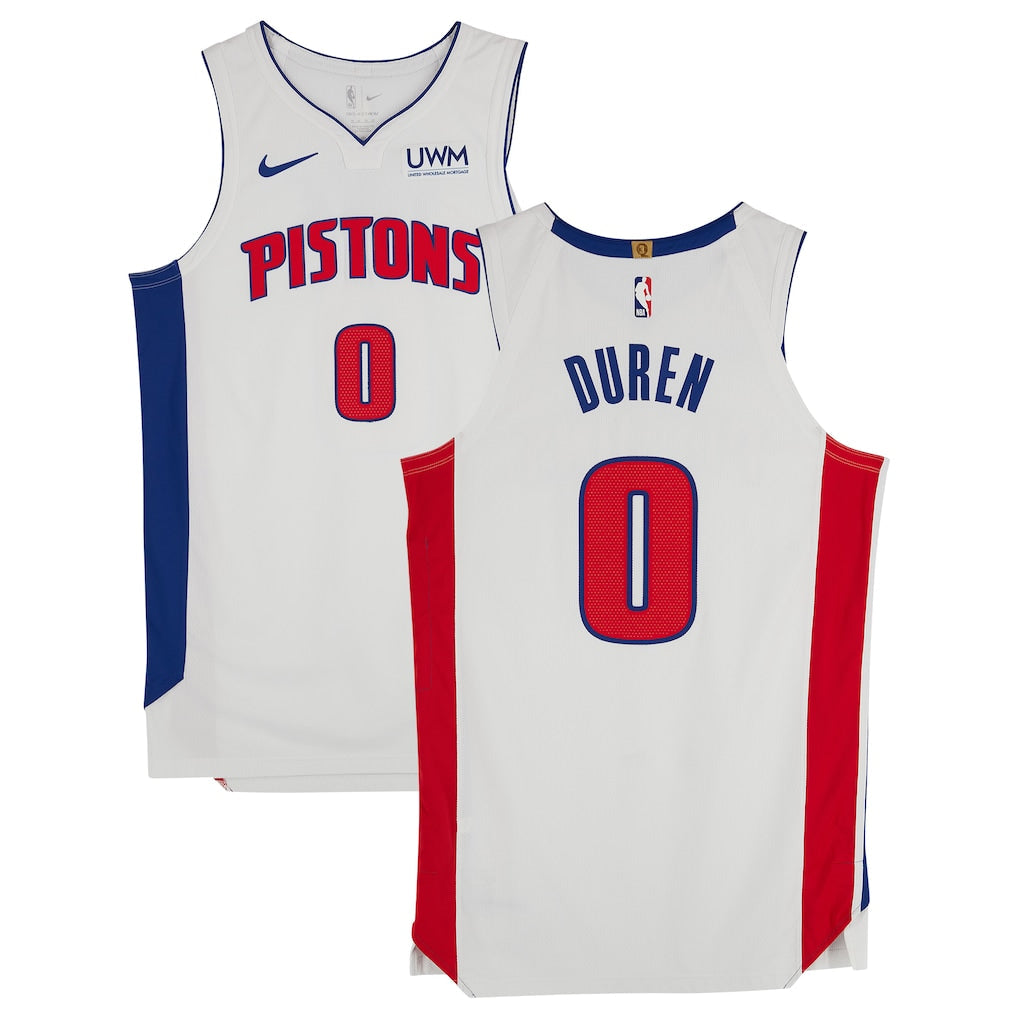 Jalen Duren Detroit Pistons Official NBA Nike Jersey white