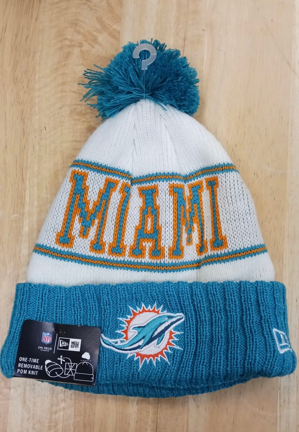 Miami Dolphins NFL New Era winter knit Hat with Pom Pom