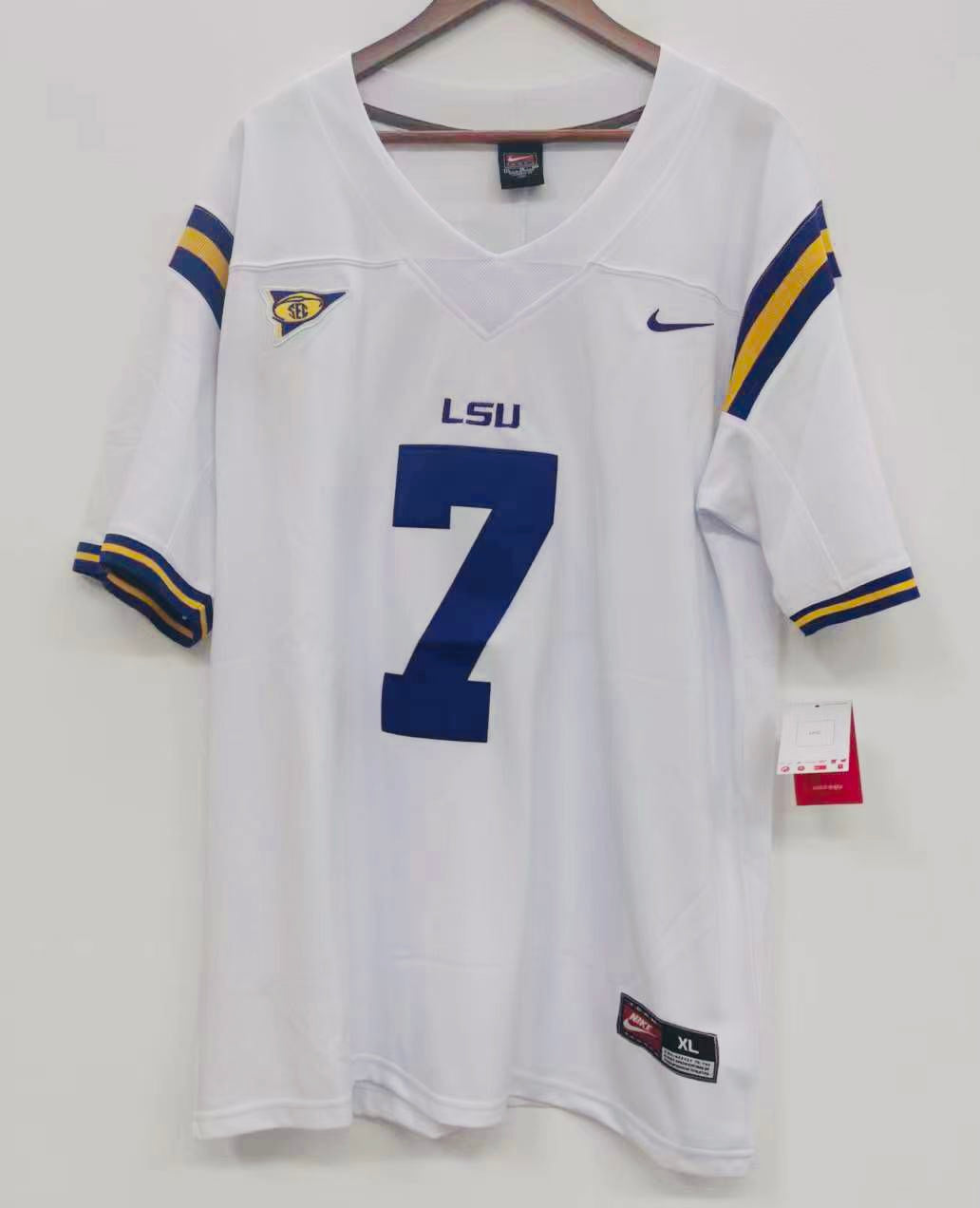 Leonard Fournette LSU Tigers Official NCAA Jersey white