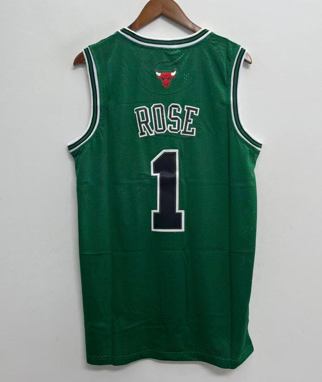 Derrick Rose Chicago Bulls Official NBA Green St. Patrick’s Day Jersey