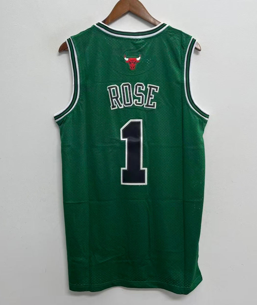 Derrick Rose Chicago Bulls Official NBA Green St. Patrick’s Day Jersey