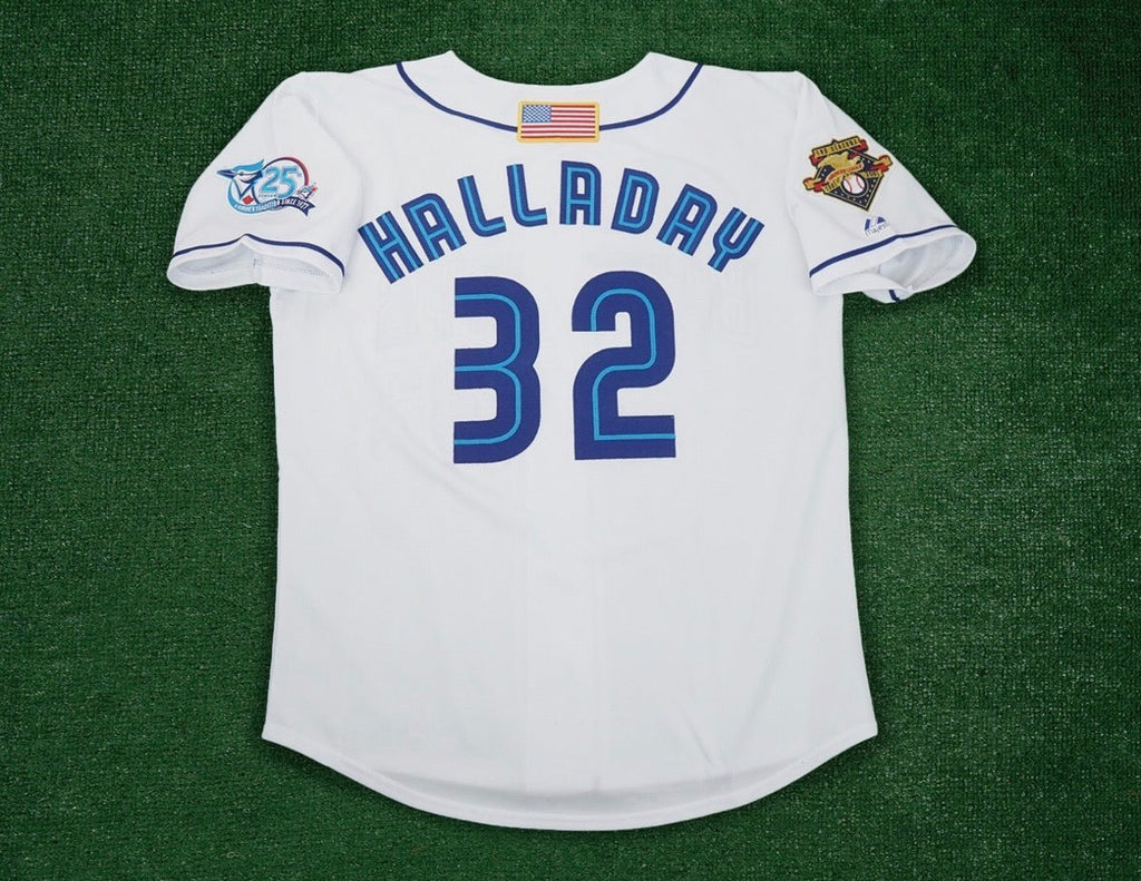 Roy Halladay YOUTH KIDS Toronto Blue Jays Official MLB  Jersey Majestic white