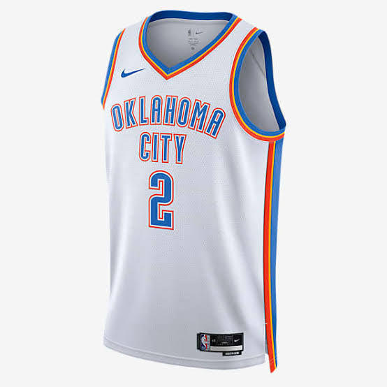Shai Gilgeous Alexander Oklahoma City Thunder official NBA Nike Jersey white
