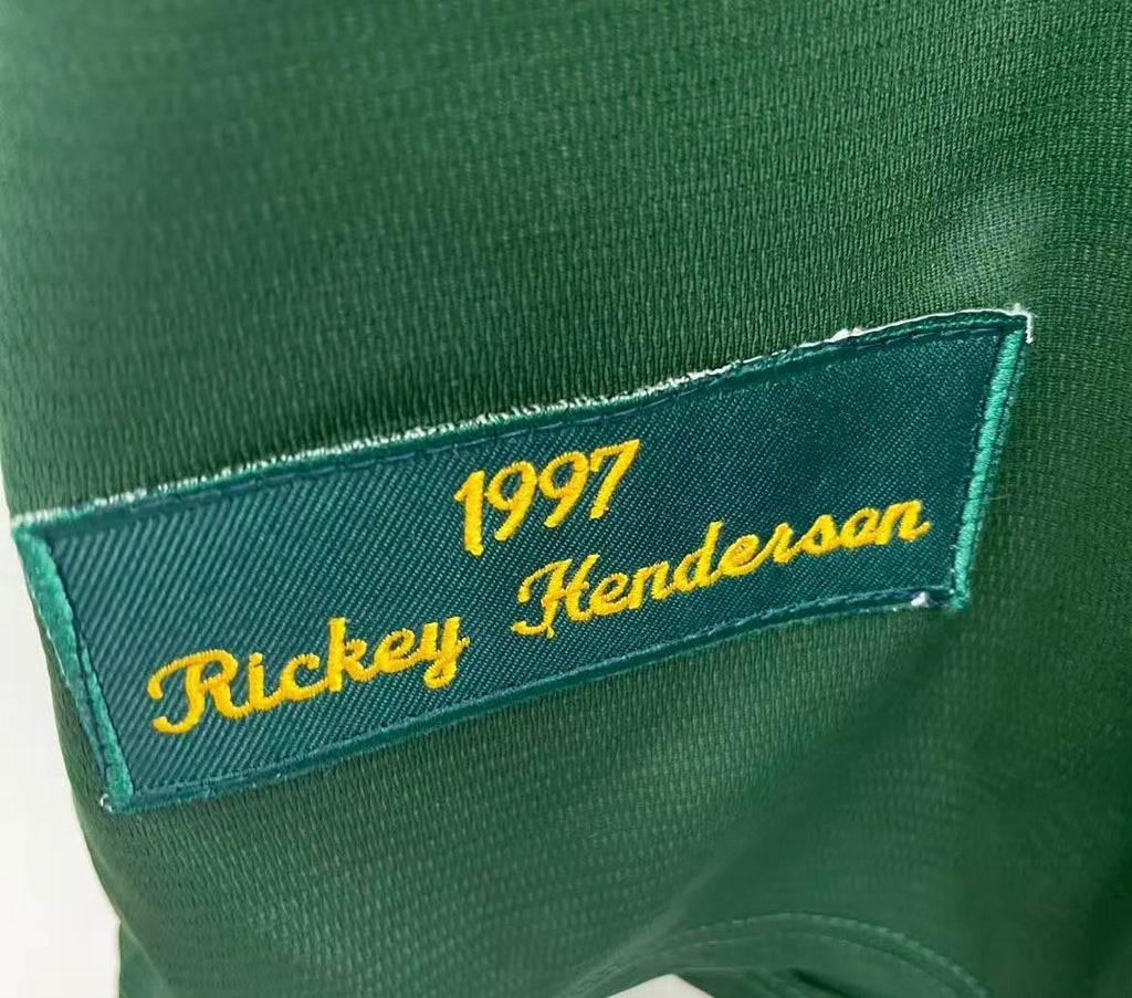 Rickey Henderson Oakland A’s Athletics 1997 Mitchell & Ness Jersey