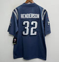 TreVeyon Henderson New England Patriots Official NFL Nike YOUTH KIDS 2025 Rivalries Collection Storm blue Jersey