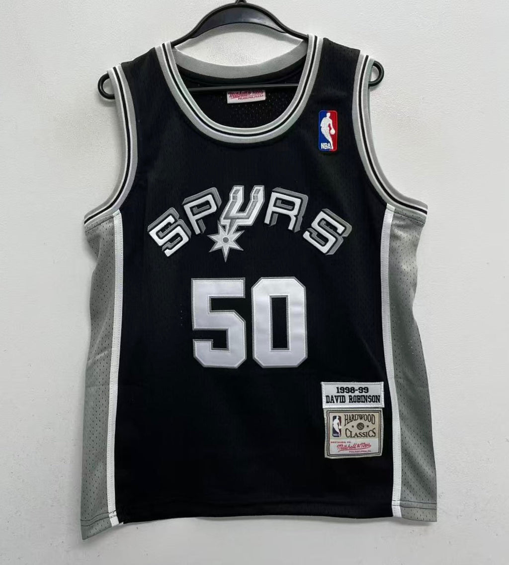 David Robinson San Antonio Spurs YOUTH Official NBA Mitchell & Ness Jersey black