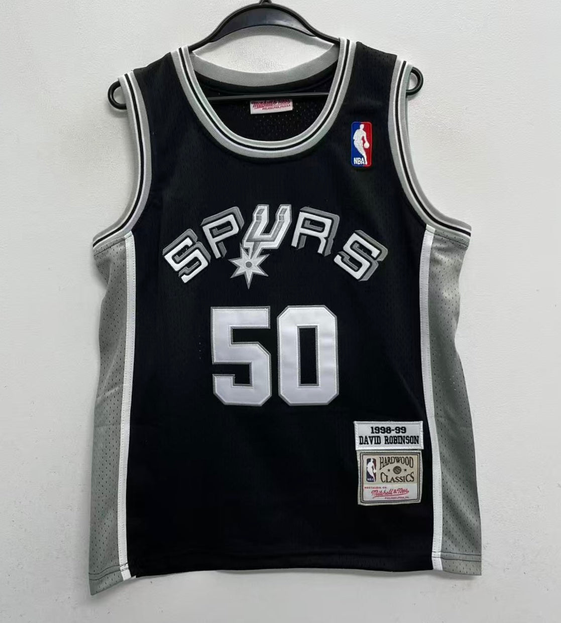 David Robinson San Antonio Spurs YOUTH Official NBA Mitchell & Ness Jersey black