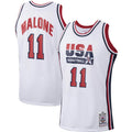Karl Malone USA Olympic Basketball Dream Team Jersey Mitchell & Ness White