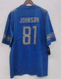 Calvin Johnson Detroit Lions Official NFL Nike Jersey blue
