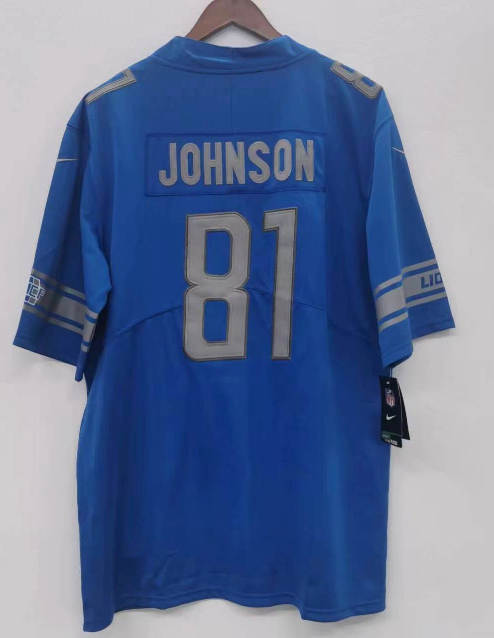 Calvin Johnson Detroit Lions Official NFL Nike Jersey blue