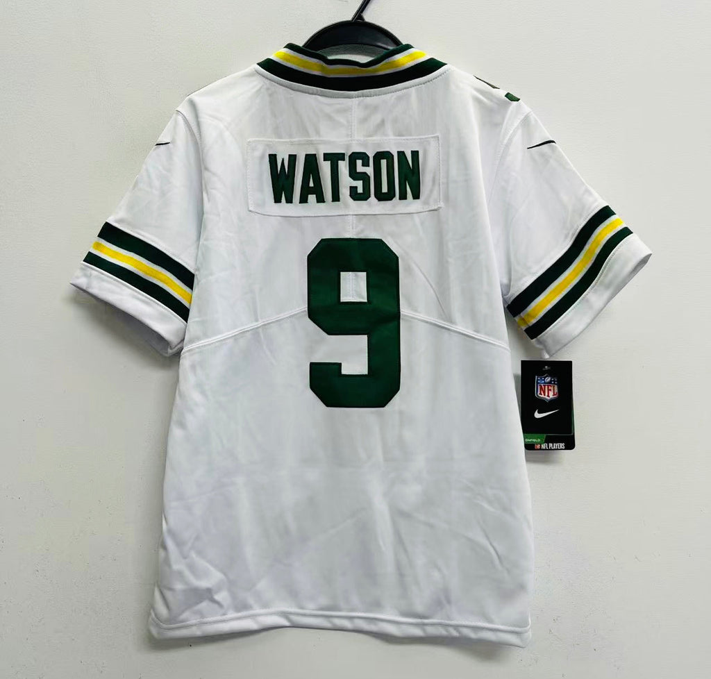 Christian Watson YOUTH KIDS Green Bay Packers Official NFL Jersey White