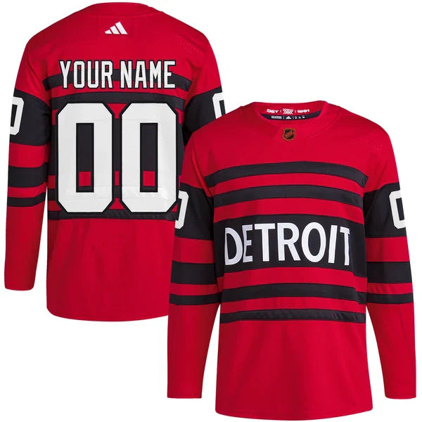 Detroit Red Wings Any Name and Number Official NHL Adidas customized jersey