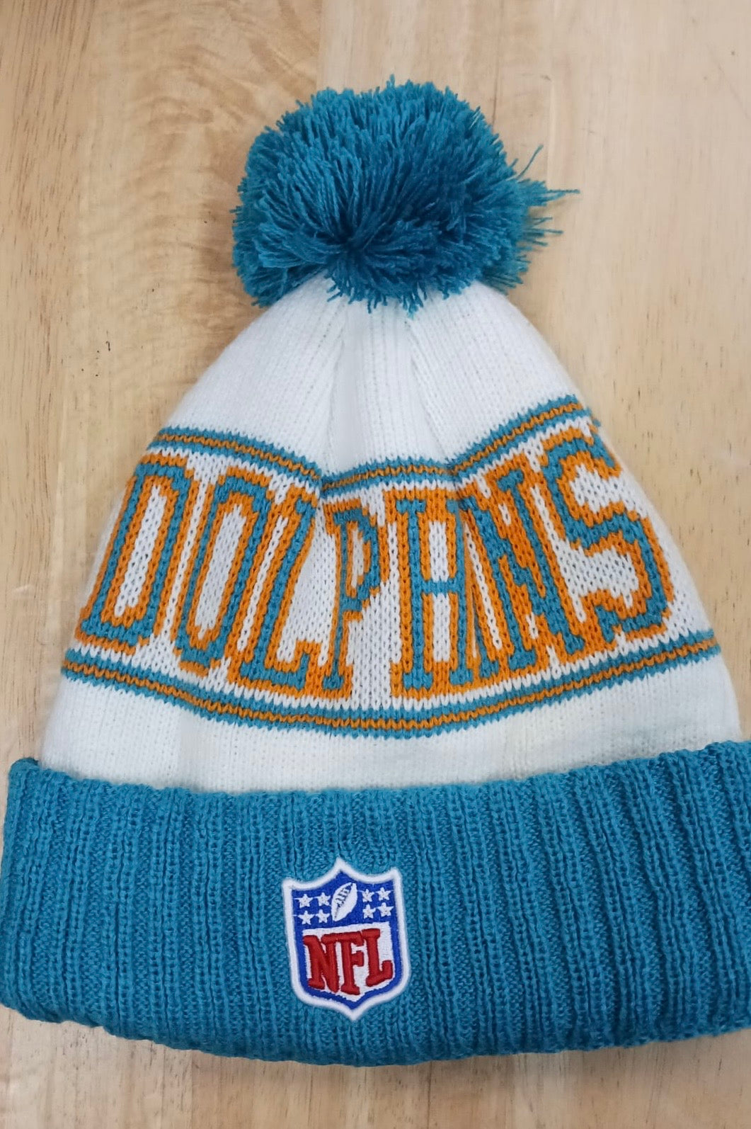 Miami Dolphins NFL New Era winter knit Hat with Pom Pom