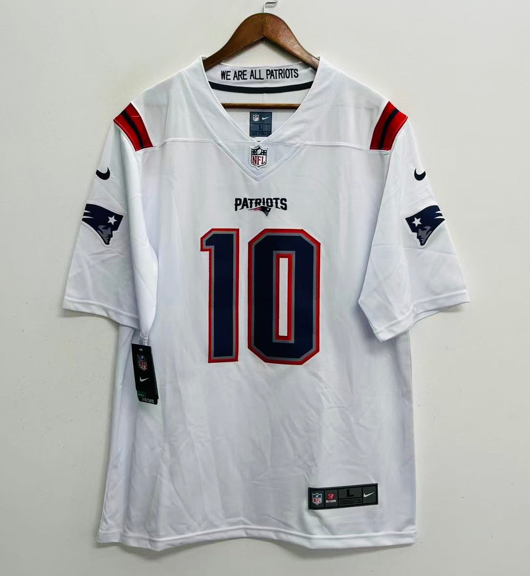 Drake Maye New England Patriots NFL Official NIKE Jersey white