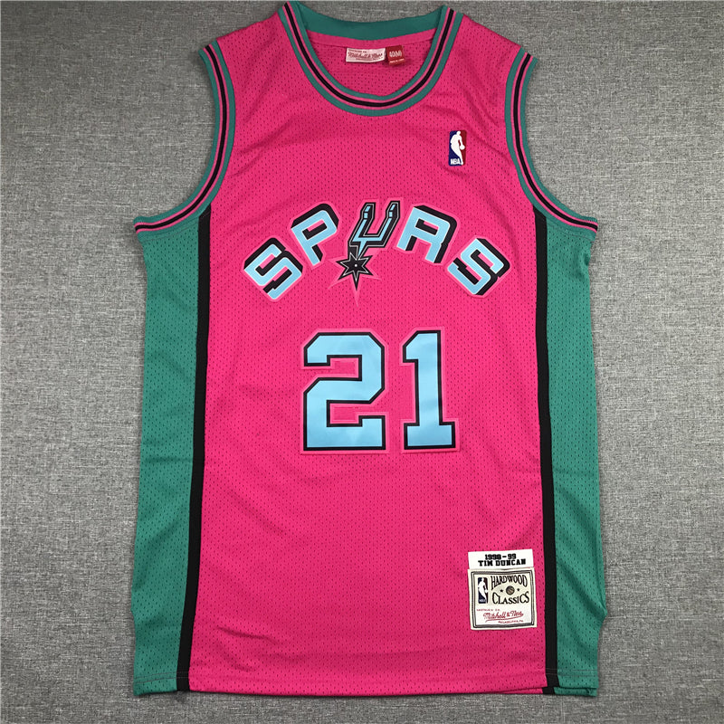 Tim Duncan San Antonio Spurs Jersey pink Mitchell & Ness