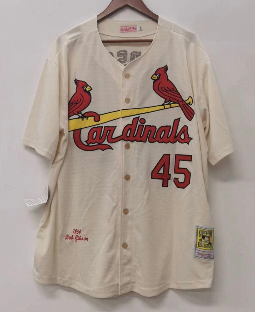 Bob Gibson 1964 St. Louis Cardinals Jersey Mitchell & Ness