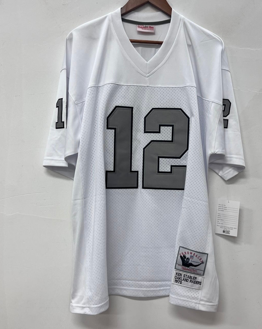 Ken Stabler Oakland Raiders NFL Mitchell & Ness Jersey white