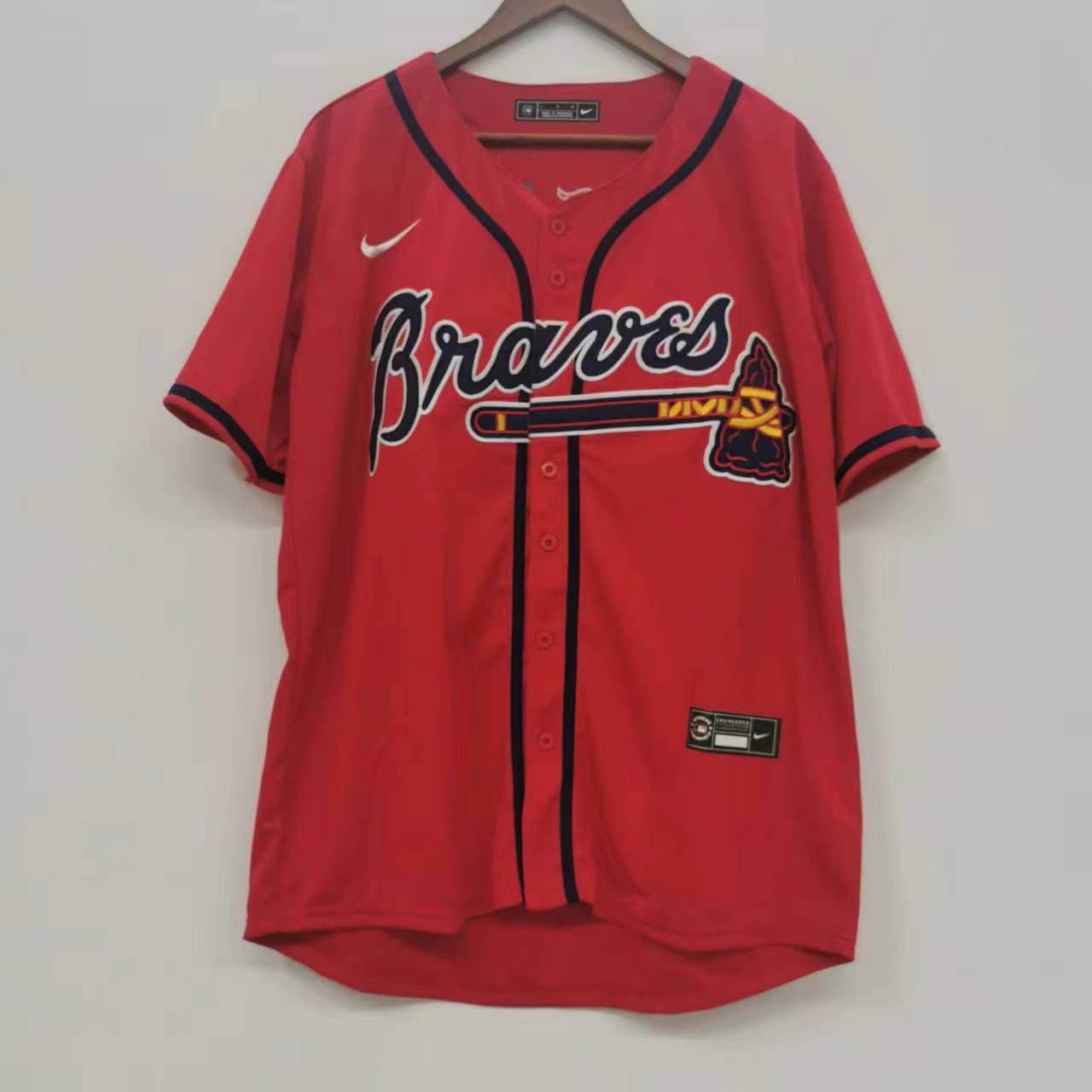 Ronald Acuña Jr. Atlanta Braves Official MLB Nike Jersey red