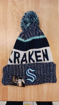 Seattle Kraken NHL New Era winter Hat with Pom Pom