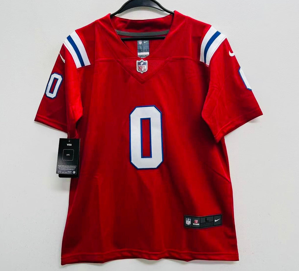 Christian Gonzalez YOUTH KIDS New England Patriots Official NFL Nike Jersey red