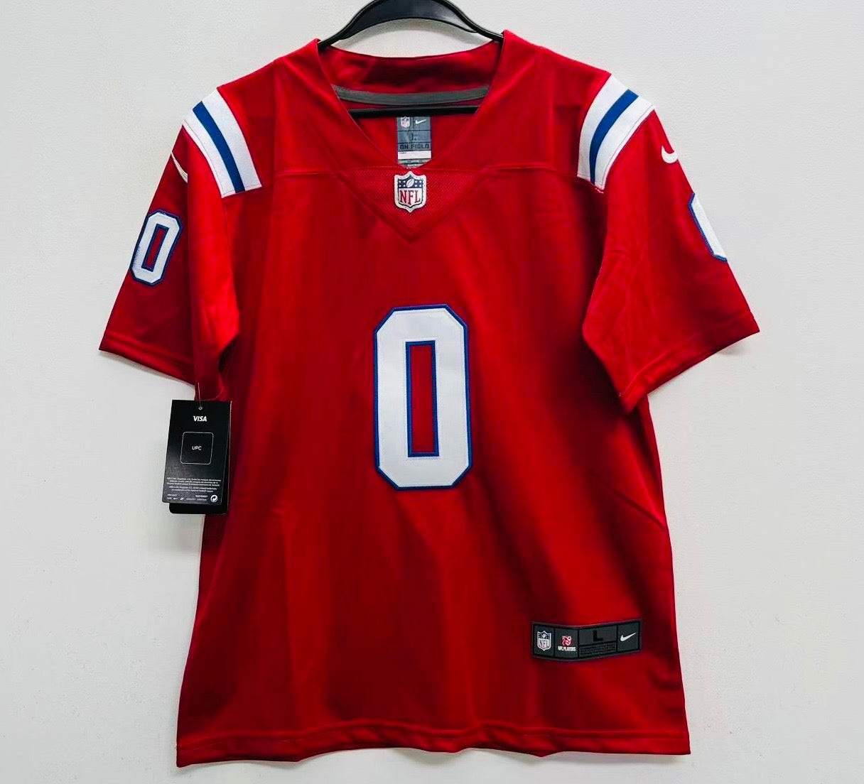 Christian Gonzalez YOUTH KIDS New England Patriots Official NFL Nike Jersey red