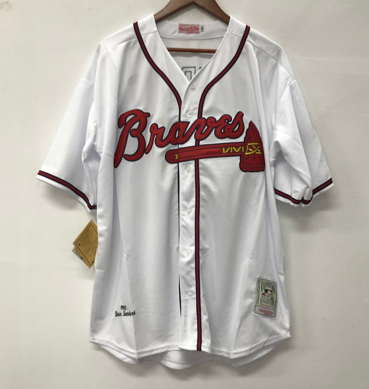 Deion Sanders 1992 Atlanta Braves Official MLB Mitchell & Ness Jersey