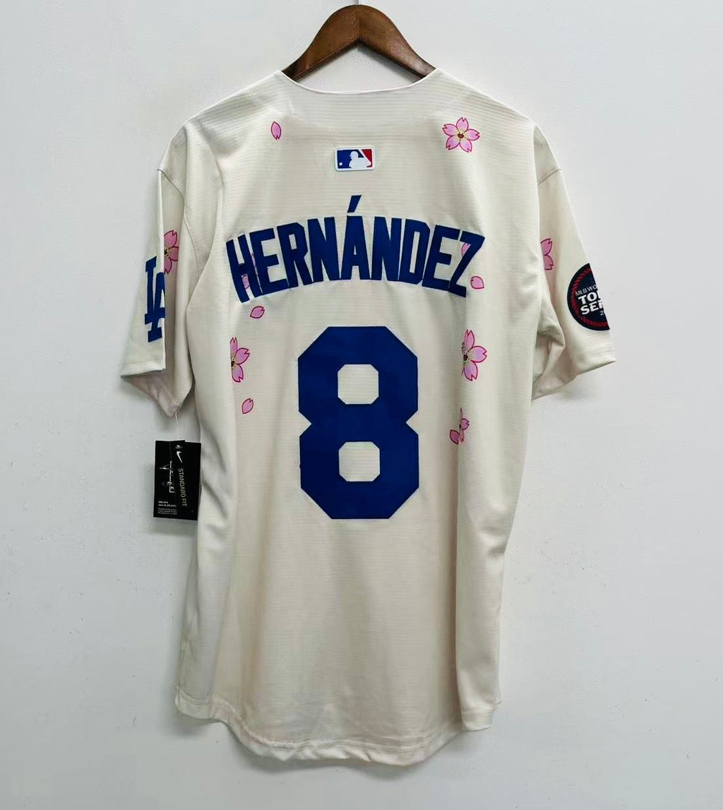 Kike Enrique Hernandez Los Angeles Dodgers Official MLB Jersey Flowers