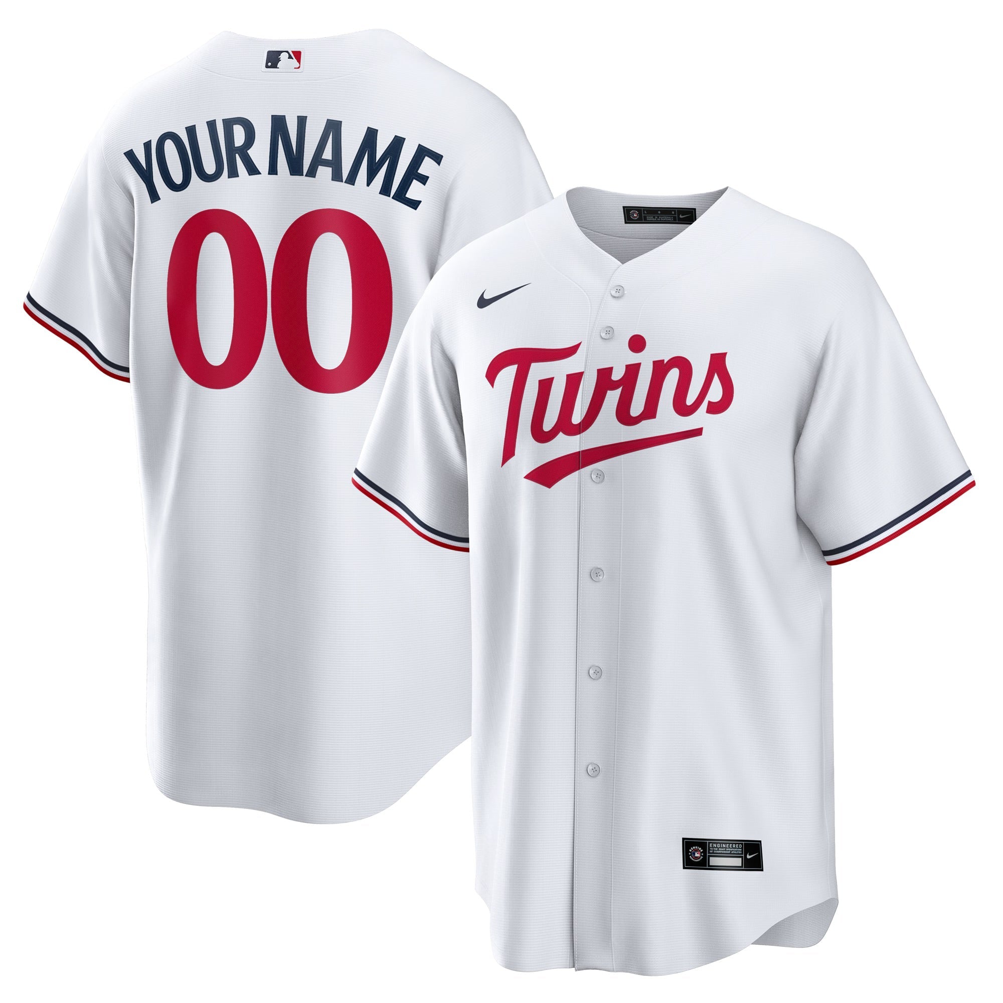Minnesota Twins Any Name and Number customized YOUTH KIDS Official MLB Nike jersey white
