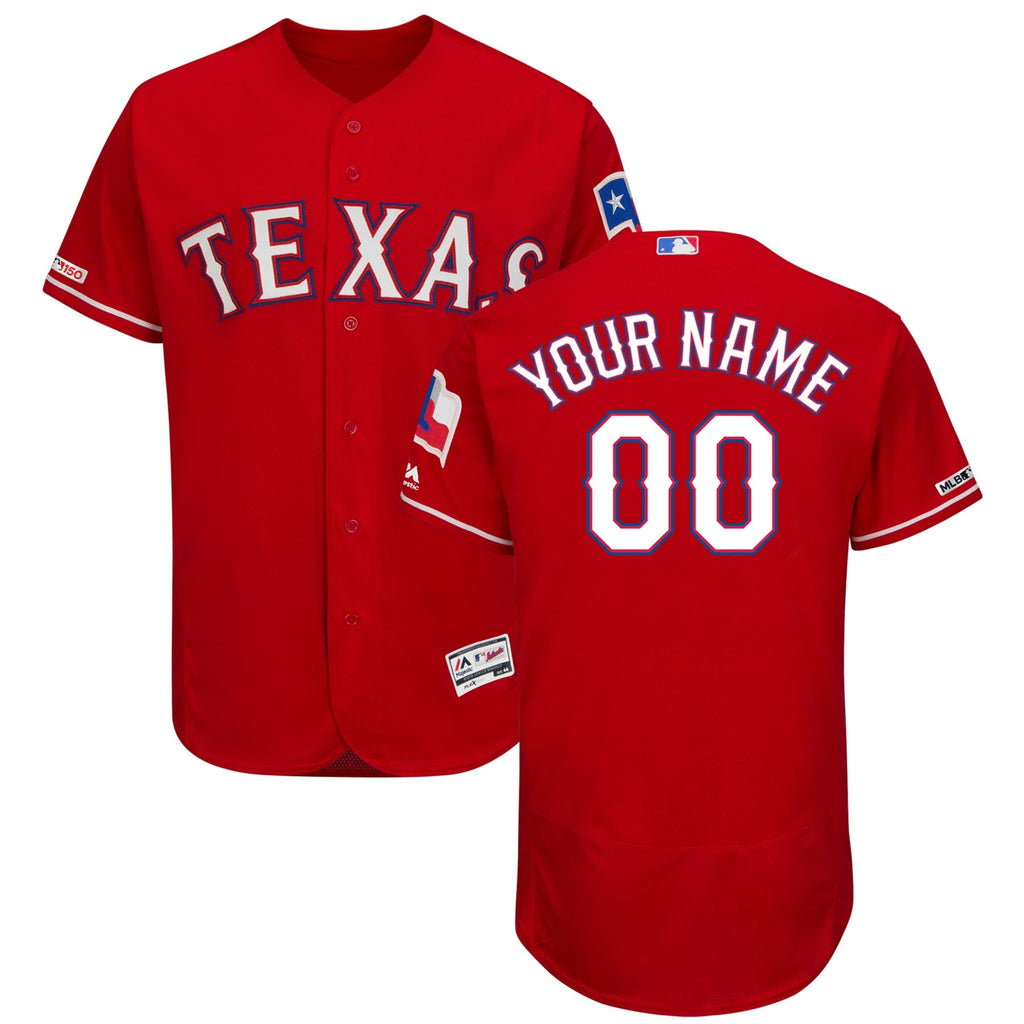 Any Name and Number Texas Rangers customized YOUTH KIDS Official MLB Majestic jersey Red