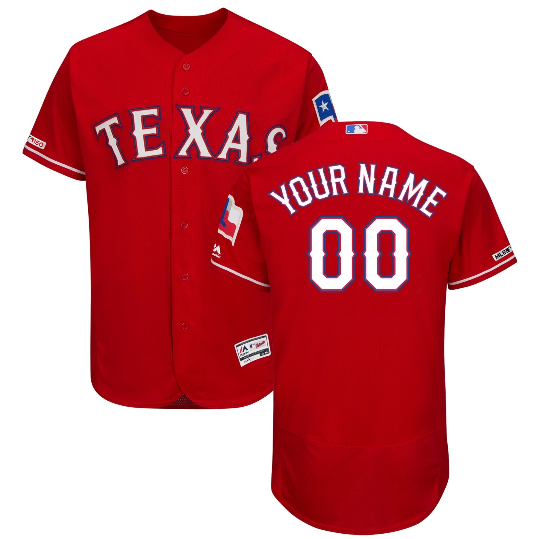 Any Name and Number Texas Rangers customized YOUTH KIDS Official MLB Majestic jersey Red