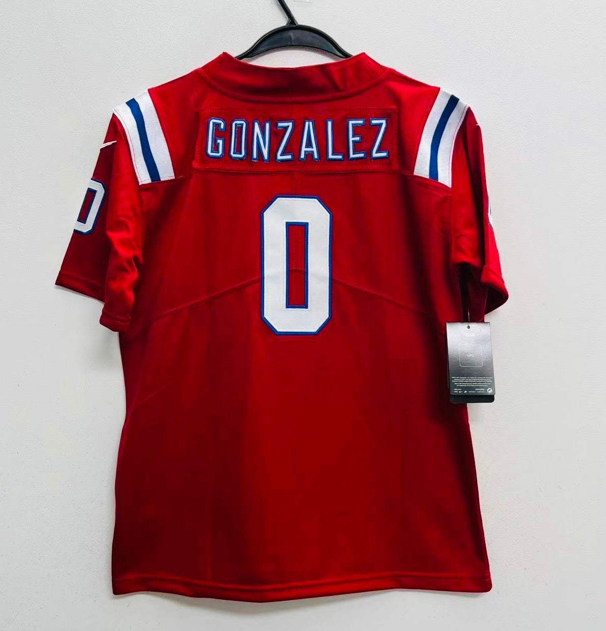 Christian Gonzalez YOUTH KIDS New England Patriots Official NFL Nike Jersey red