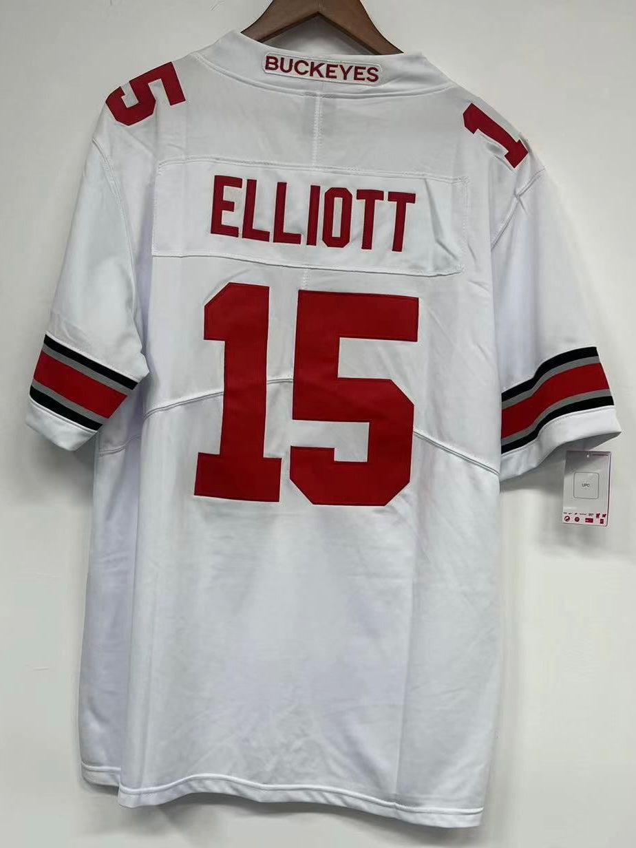 Ezekiel Elliott Jersey Ohio State Buckeyes Jersey white