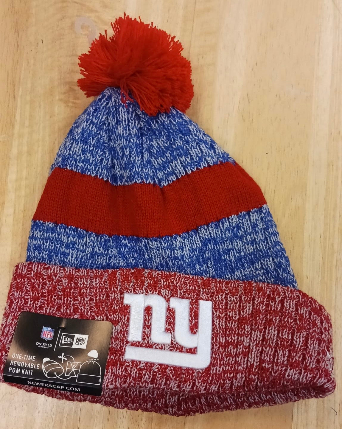 New York Giants NFL New Era winter knit Hat with Pom Pom