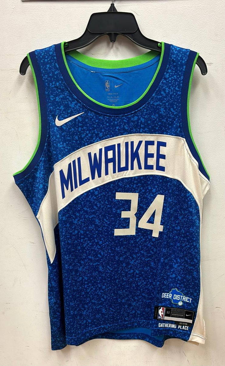 Giannis Antetokounmpo Milwaukee Bucks Official NBA Nike Jersey