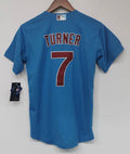 Trea Turner Philadelphia Phillies Official MLB Nike Jersey retro blue