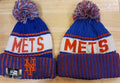 New York Mets MLB New Era winter knit Hat with Pom Pom