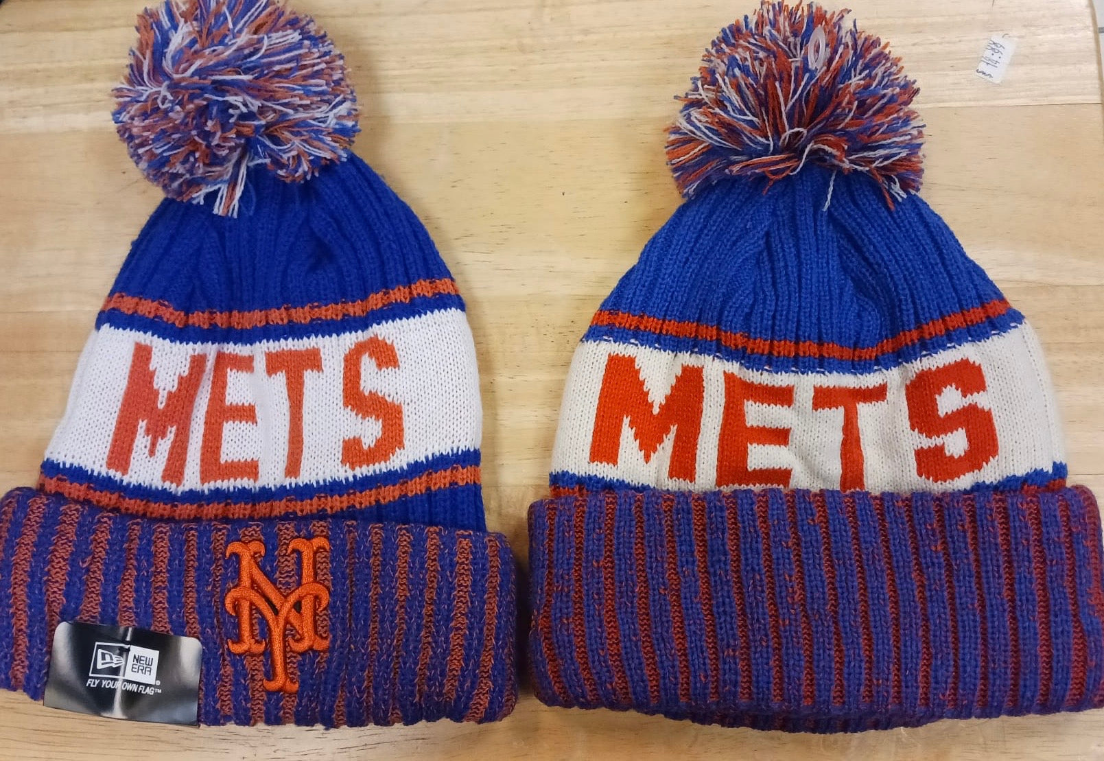 New York Mets MLB New Era winter knit Hat with Pom Pom