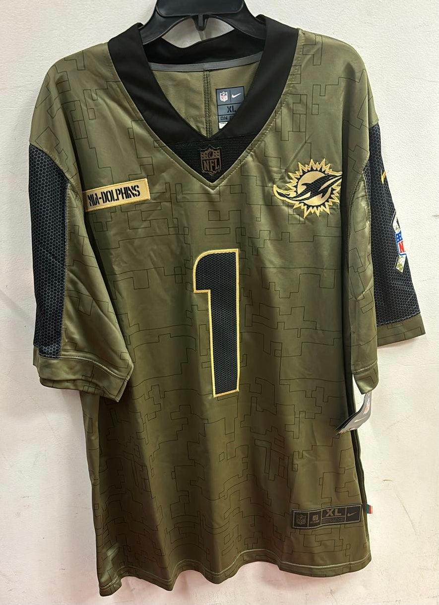 Tua Tagovailoa Miami Dolphins military salute to service Jersey