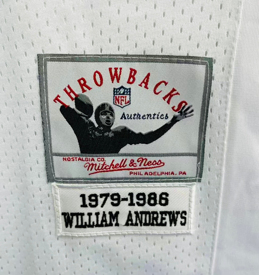William Andrews 1981 Atlanta Falcons NFL Mitchell  & Ness Jersey white