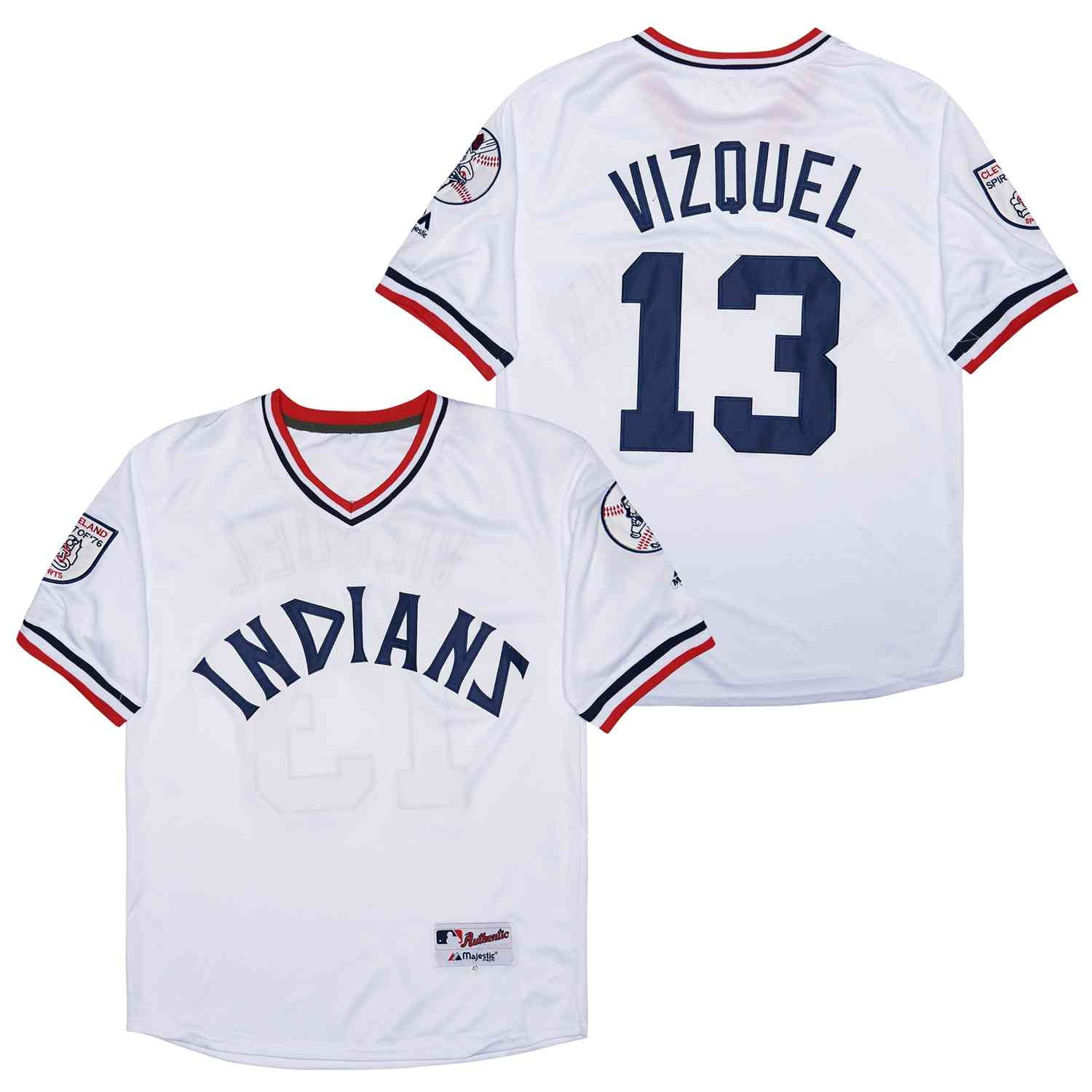 Omar Vizquel Cleveland Indians Official MLB Jersey Majestic