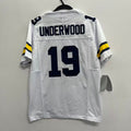 Bryce Underwood YOUTH KIDS Michigan Wolverines Official NCAA Jersey white