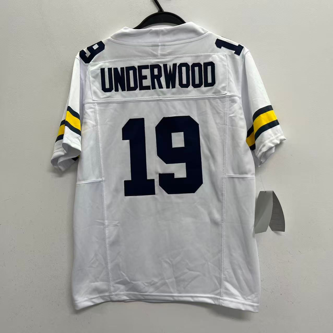 Bryce Underwood YOUTH KIDS Michigan Wolverines Official NCAA Jersey white