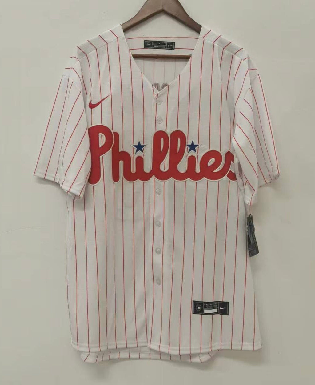 Seranthony Dominguez Philadelphia Phillies Official MLB Jersey white pinstripes
